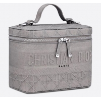 Top Sell Dior Travel Vanity Case In Cannage Canvas CD1615 Grey