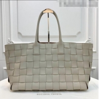 Popular Style Bottega Veneta Medium Tote Bag in Maxi Woven Leather BV01023 White