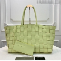 Good Product Bottega Veneta Medium Tote Bag in Maxi Woven Leather BV01023 Yellow