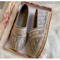 Trendy Design Dior Granville Dior Oblique Embroidered Cotton Espadrille CD1562 Grey