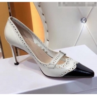 Cheap Price Dior Spectadior Strap Pumps in Perforated Leather CD1804 Black/White 2020