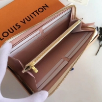 Top Quality Louis Vuitton Damier Azur Canvas Clémence Wallet N61264 Rose Ballerine