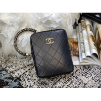 Luxury Chanel Original Small Sheepskin camera bag AS1753 black