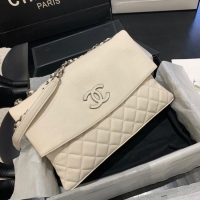 Grade Quality Chanel Lambskin flap bag 8095 white