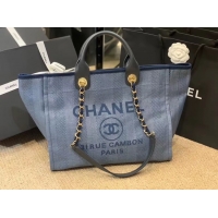 Low Cost Chanel Shopping bag A66941 blue