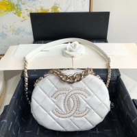 Grade Quality Chanel Original Small classic Sheepskin camera bag AS1511 white