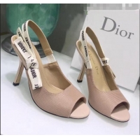 Unique Dior J'Adior Technical Fabric Heeled Sandal 9.5cm Heel CD1817 Nude