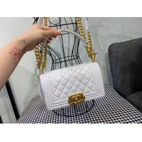 Sumptuous Small boy chanel handbag AS67085 white