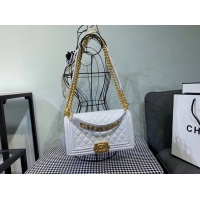 Best Price BOY CHANEL flap bag A67086 white