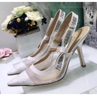 Good Product Dior J'Adior Slingback Plumetis Pump With 9.5cm Heel CD1823 White