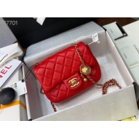 Grade Quality Chanel MINI Flap Bag Original Sheepskin Leather AS1786 Red