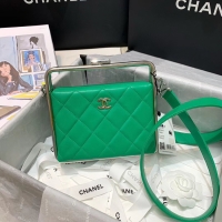 Fashion Chanel Original Sheepskin Leather clutch bag AS1732 green