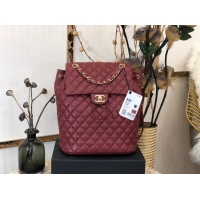 Best Luxury Chanel Backpack Sheepskin Original Leather 83431 Burgundy