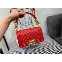 Good Product Small boy chanel handbag AS67085 red