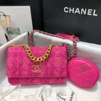 Grade Quality CHANEL 19 Flap Bag WOC 33817 rose