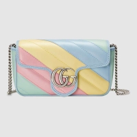 Discount Gucci GG Marmont super mini bag 476433 Multicolored pastel