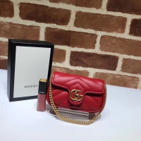 Original Cheap Gucci GG Marmont super Clutch bag 575161 red