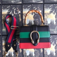 Sumptuous Gucci Dionysus small top handle bag 523367 black&red&green