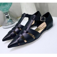 Top Design Dior Sauvage Flat Shoes in Calfskin CD1441 Black 2020