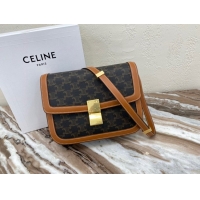 Best Price CELINE LARGE TRIOMPHE BAG CALFSKIN 88007 Brown