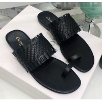 Affordable Price Dior Wave Sandal in Braided Lambskin CD0417 Black 2020