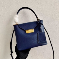 Luxury Prada Calf skin tote 1BN012 blue