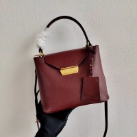 Good Quality Prada Calf skin tote 1BN012 Burgundy