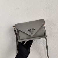 Crafted Prada Saffiano leather mini-bag 1BP020 grey