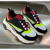 Low Cost Dior B22 Sneaker in Calfskin And Technical Mesh CD1318 Black/Red/Green 2020