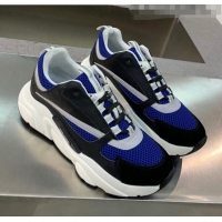 Inexpensive Dior B22 Sneaker in Calfskin And Technical Mesh CD1319 Royal Blue/Black 2020