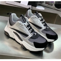 Cheapest Dior B22 Sneaker in Calfskin And Technical Mesh CD1323 Silver/Black/White 2020