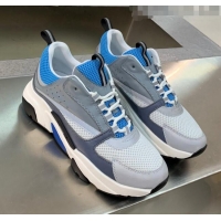 Top Quality Dior B22 Sneaker in Calfskin And Technical Mesh CD1331 Dark Gery/Blue/Grey 2020