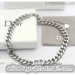 Top Quality Dior CD Chian Necklace 2061230 Silver 2020