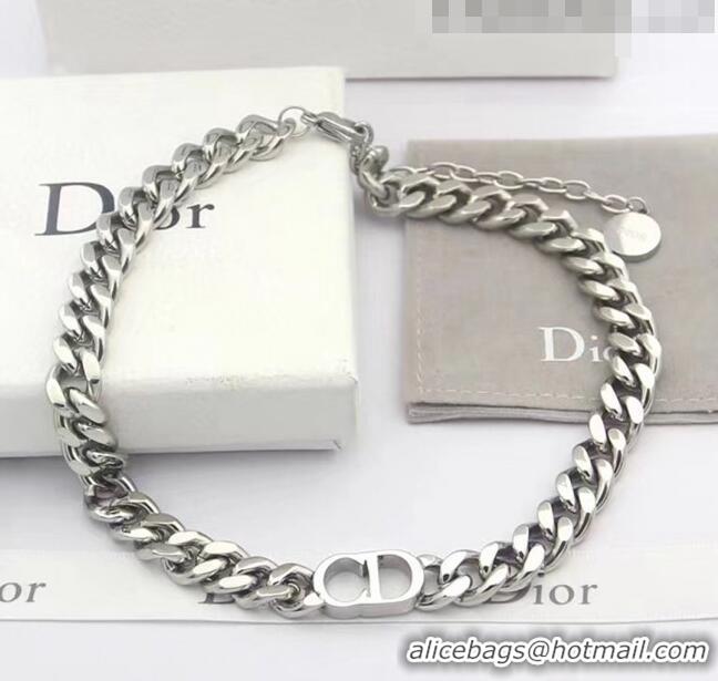 Top Quality Dior CD Chian Necklace 2061230 Silver 2020