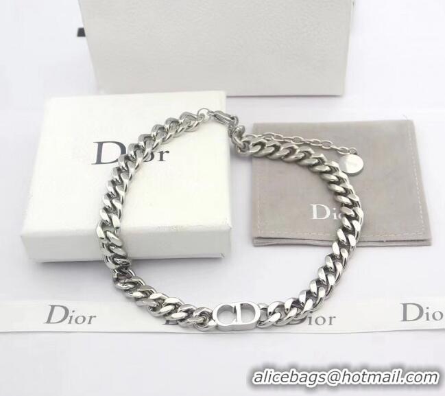 Top Quality Dior CD Chian Necklace 2061230 Silver 2020