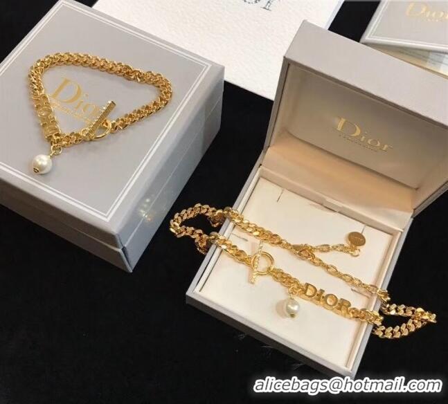 Cheapest Dior Pearl Chain Necklace 2061236 2020