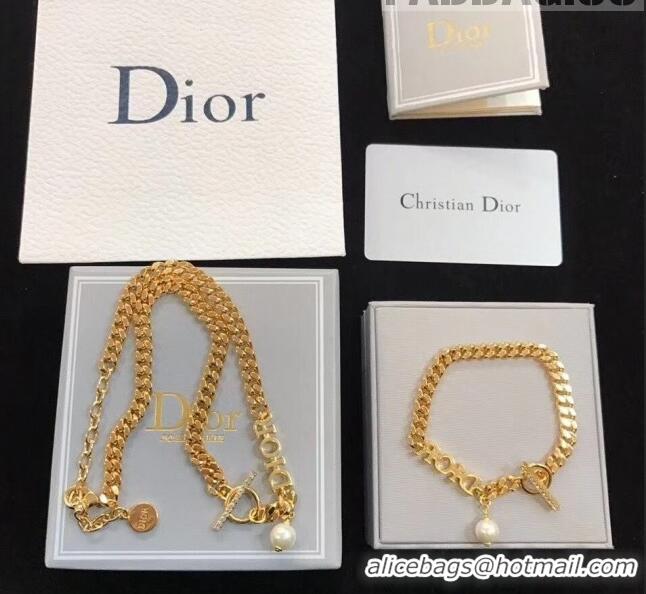 Cheapest Dior Pearl Chain Necklace 2061236 2020