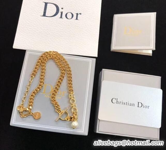 Cheapest Dior Pearl Chain Necklace 2061236 2020