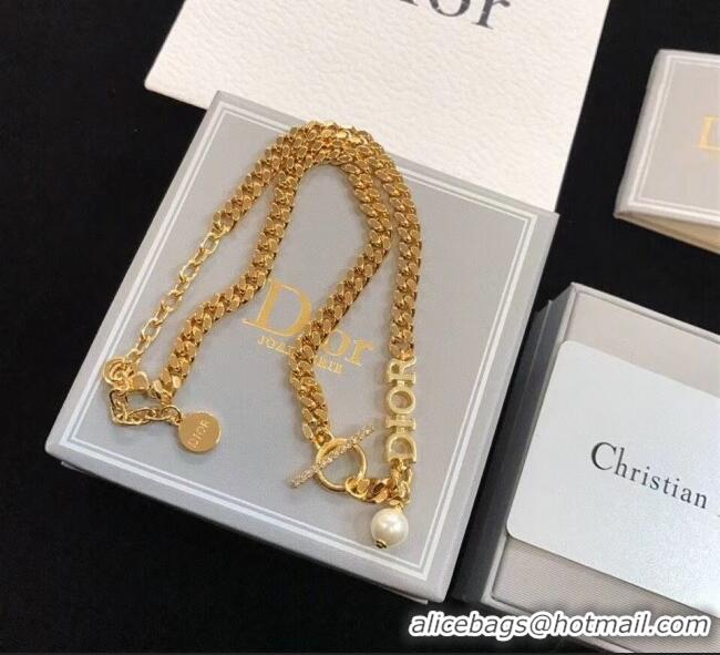 Cheapest Dior Pearl Chain Necklace 2061236 2020