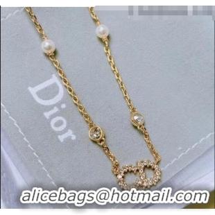 High Quality Dior Crystal CD Necklace 2061241 2020