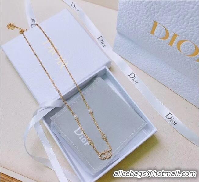 High Quality Dior Crystal CD Necklace 2061241 2020