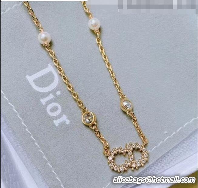 High Quality Dior Crystal CD Necklace 2061241 2020