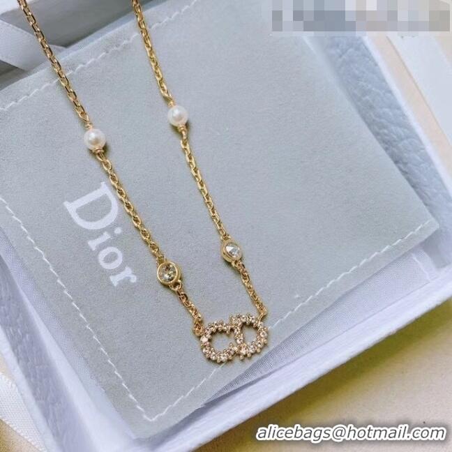 High Quality Dior Crystal CD Necklace 2061241 2020