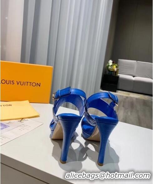 Top Quality Louis Vuitton LV Escale Calfskin Platform Sandal With 10.5cm Heel LV2022 Blue 2020