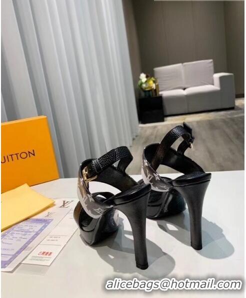 Wholesale Louis Vuitton LV Escale Calfskin Platform Sandal With 10.5cm Heel LV2022 Black 2020