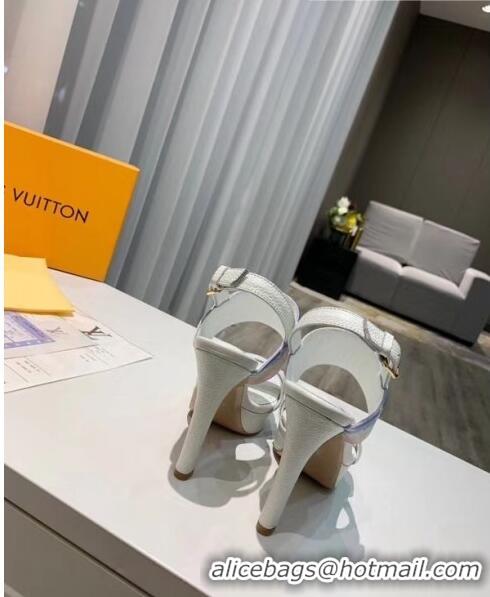 Latest Style Louis Vuitton LV Escale Calfskin Platform Sandal With 10.5cm Heel LV2022 White 2020