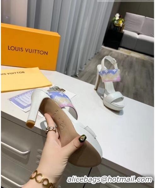 Latest Style Louis Vuitton LV Escale Calfskin Platform Sandal With 10.5cm Heel LV2022 White 2020