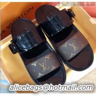 Buy Discount Louis Vuitton SUNBATH Flat Mules Sandals 1A66XD White 2020