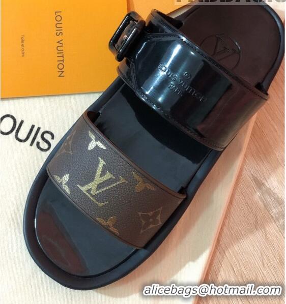 Buy Discount Louis Vuitton SUNBATH Flat Mules Sandals 1A66XD White 2020