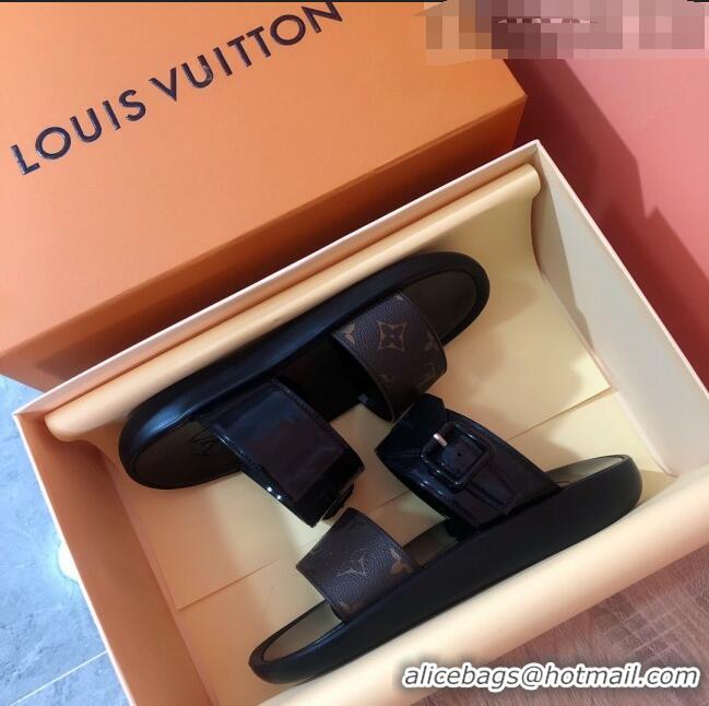 Buy Discount Louis Vuitton SUNBATH Flat Mules Sandals 1A66XD White 2020